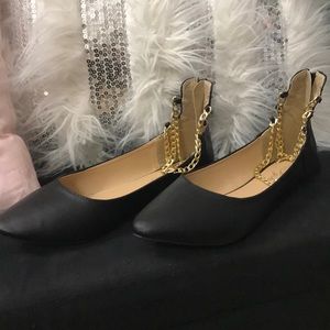 Faux Leather Ballet Flats